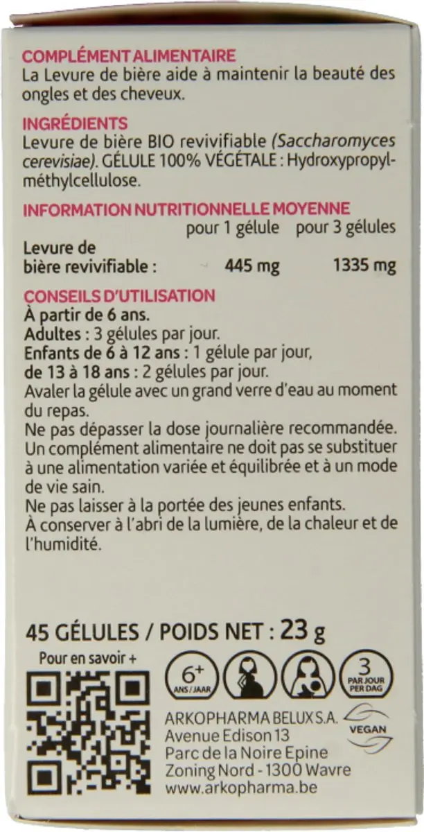 Arkopharma Arkocaps Biergist 45g