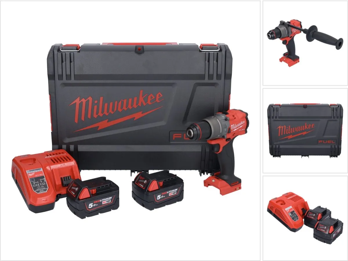 Milwaukee M18 FUEL™ FPD3-502X Accu Klop-/Schroefboormachine 18V 5.0Ah in HD-Box - 4933479860