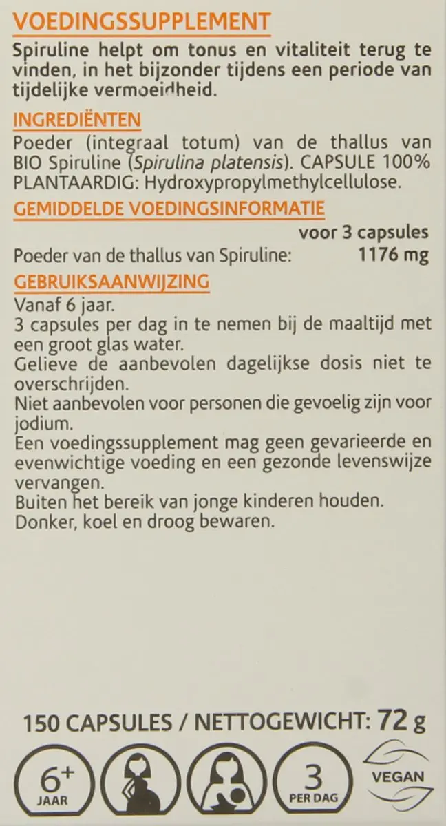 Arkopharma Spirulina 150 Capsules
