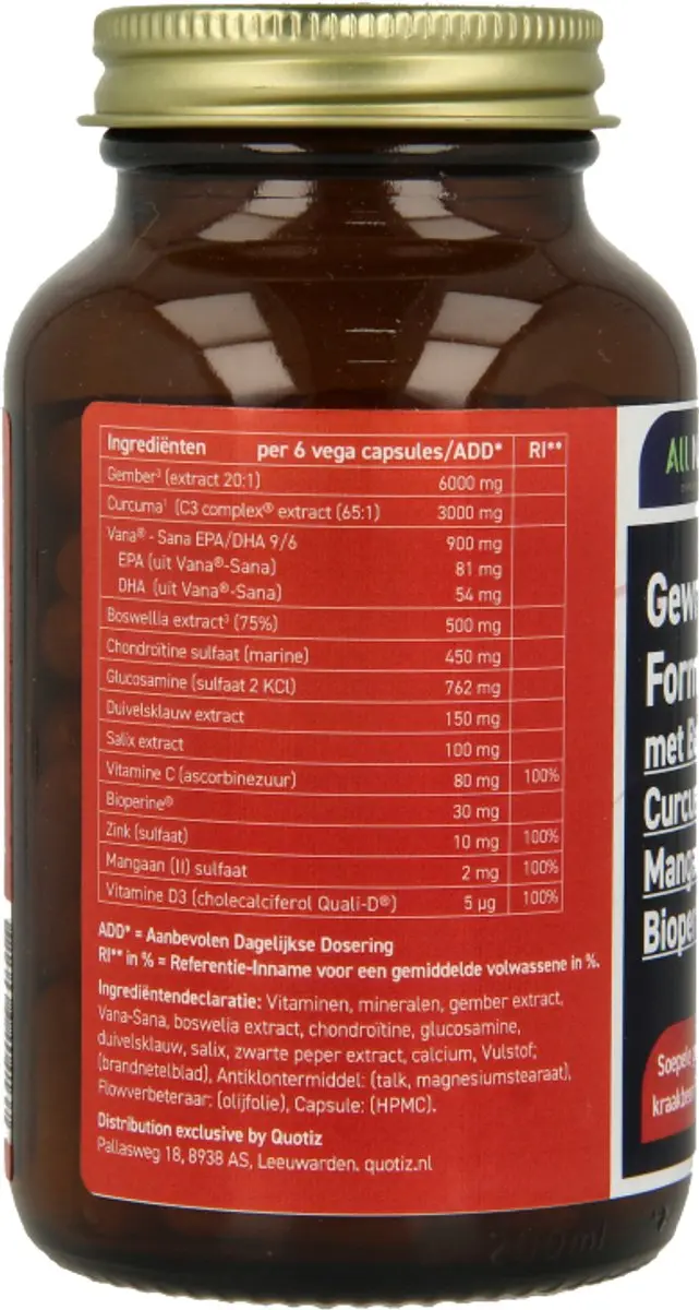 All Natural Gewrichten Formule 84 Vegetarische Capsules
