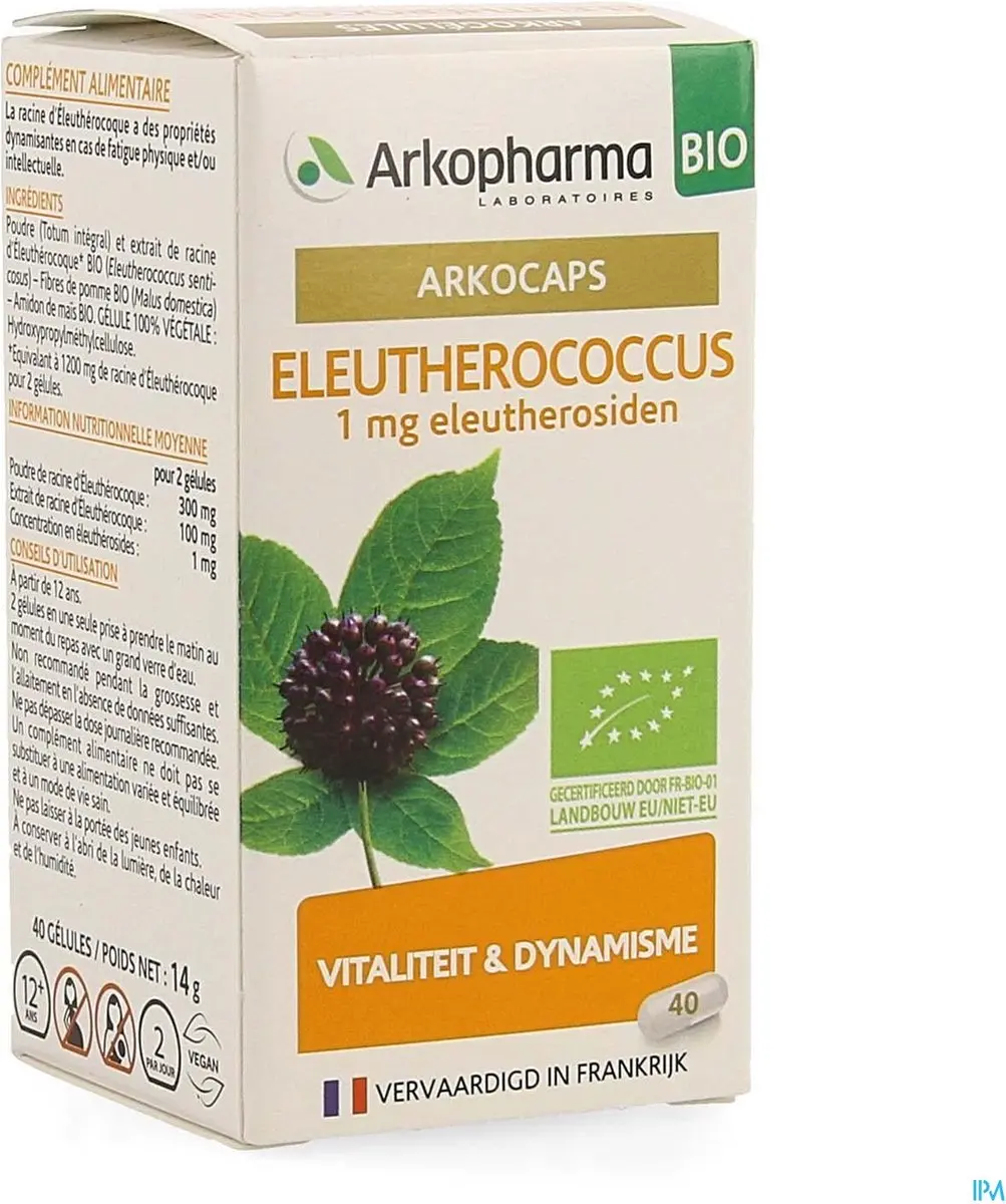 Arkopharma Arkocaps Eleutherococcus Bio 40 Capsules