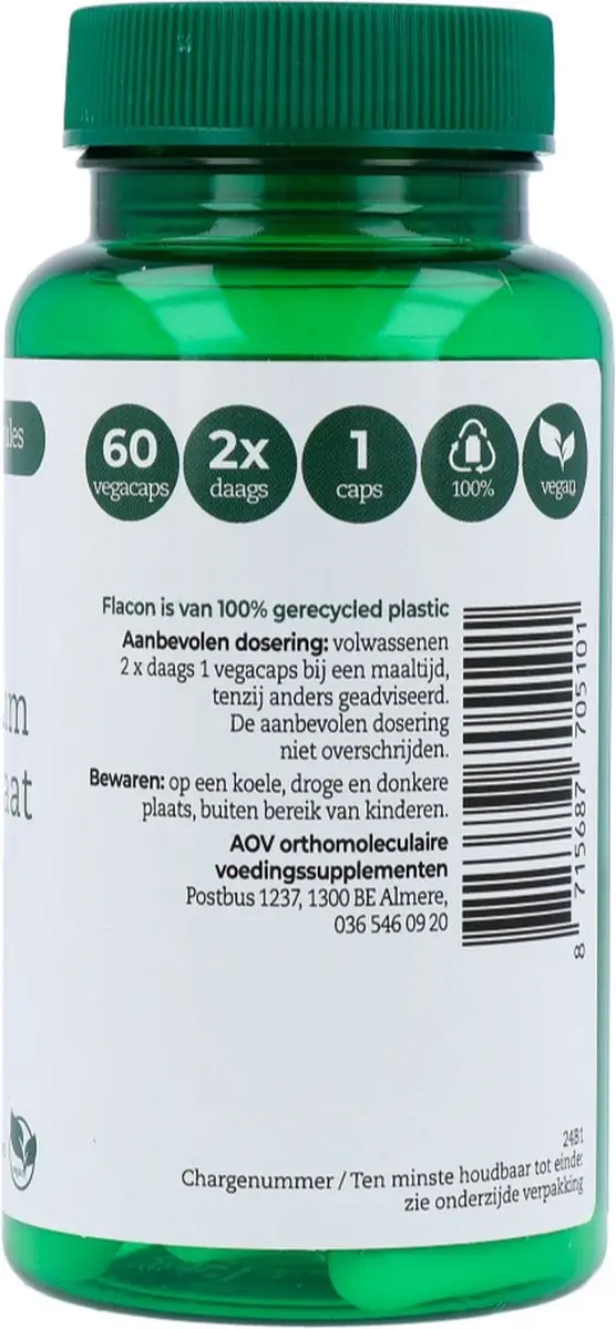 AOV Magnesium Bisglycinaat 60 Vegacaps