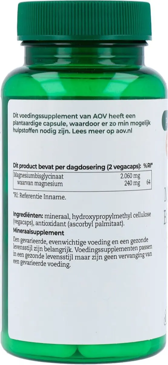 AOV Magnesium Bisglycinaat 60 Vegacaps