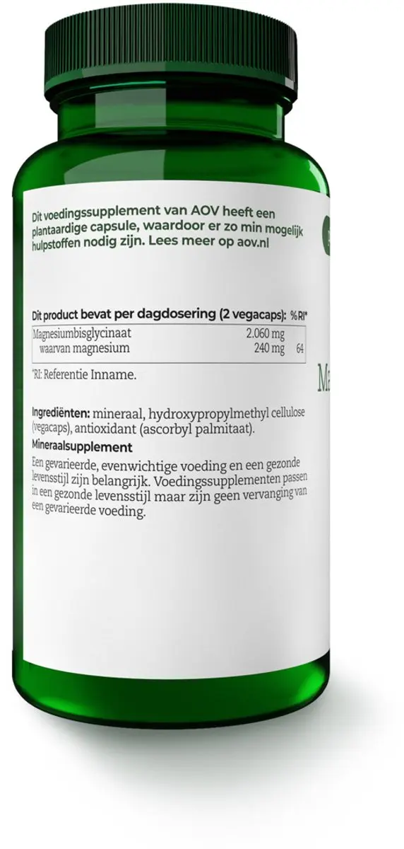 AOV Magnesium Bisglycinaat 60 Vegacaps