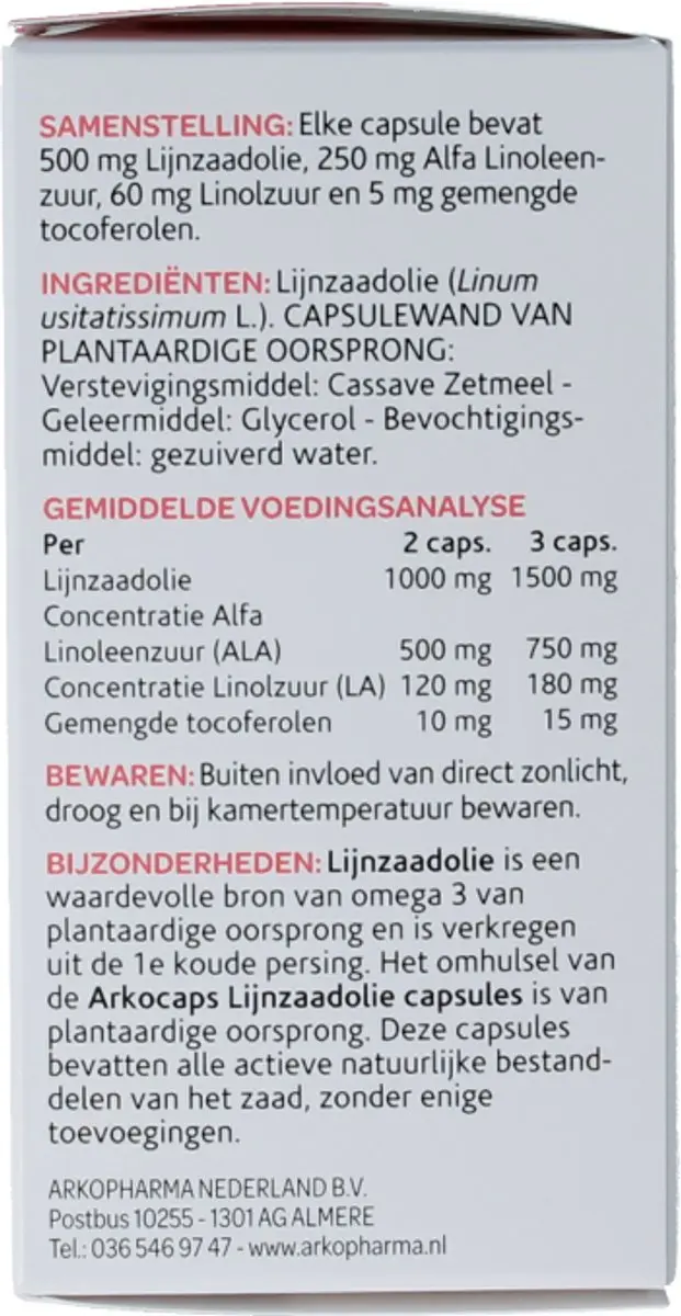 Arkopharma Arkocaps Lijnzaadolie 45g