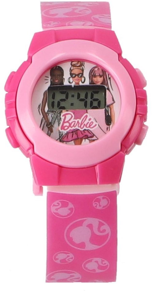Barbie LCD Horloge Roze