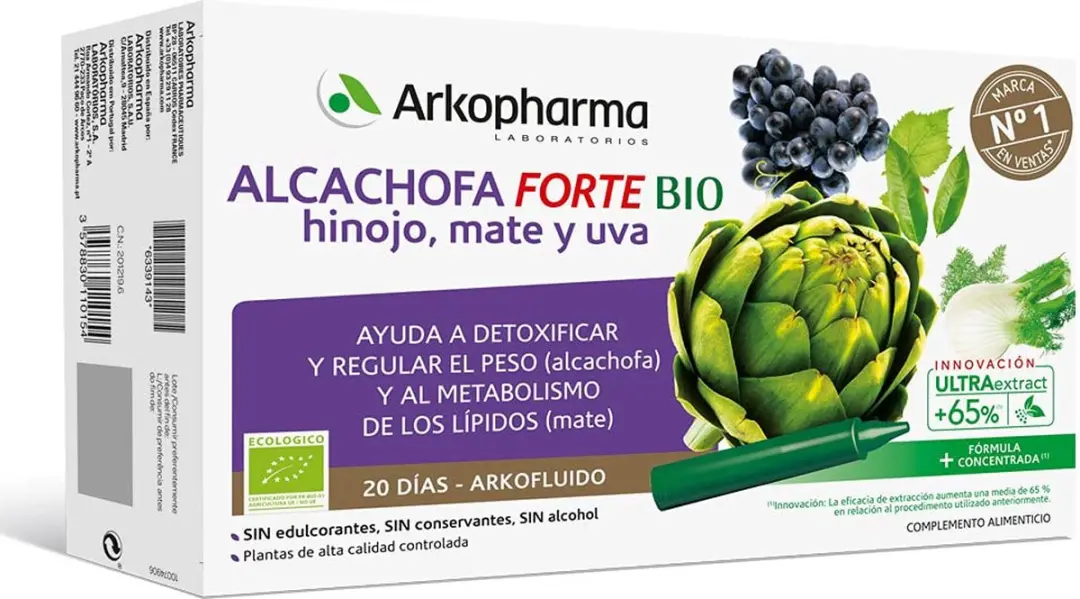 Arkopharma Arkofluides Alcachofa Forte Bio - 20 Ampullen