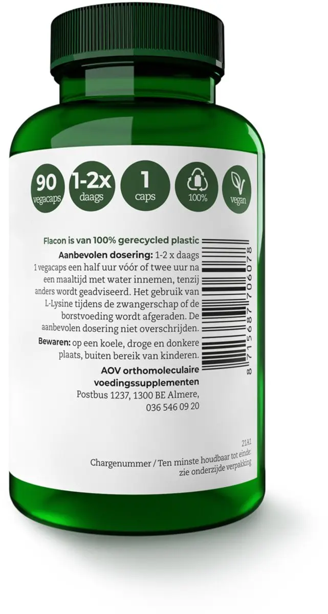 AOV L-Lysine 90 Vegacaps