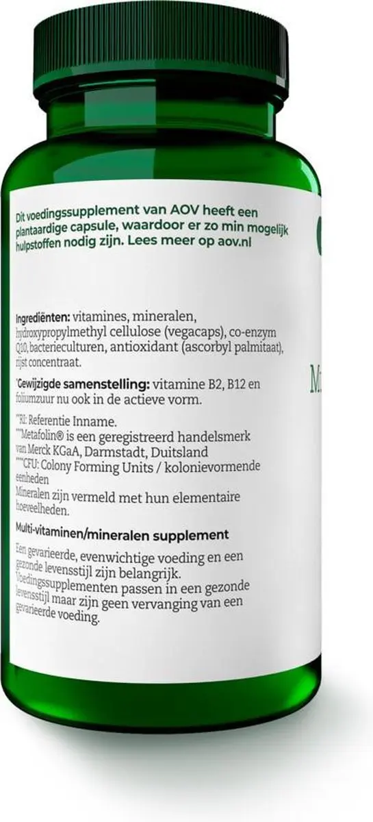 AOV 111 Multi Biotica Multivitaminen 60 Vegacaps