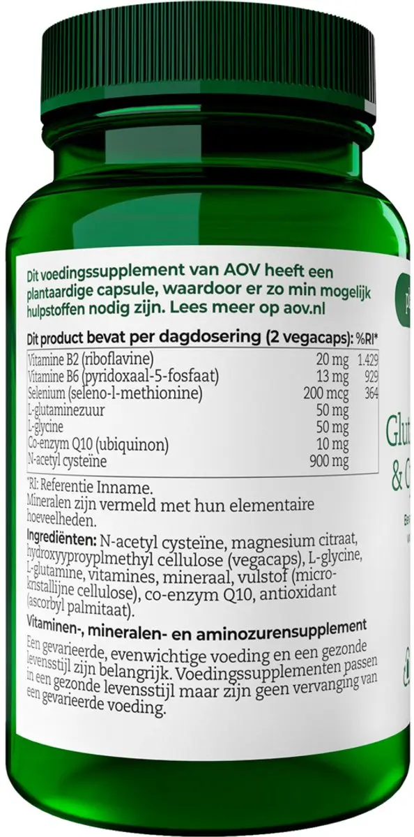AOV Glutamine Glycine Cysteïnecomplex 30 Vegacaps