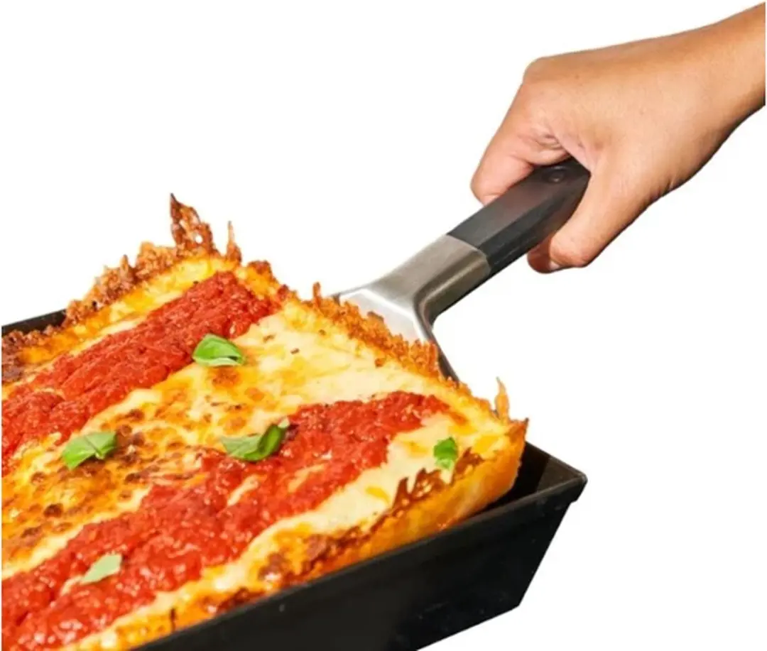 Ooni Spatel voor Pizzapan 36x16cm - RVS Zwart/Zilver