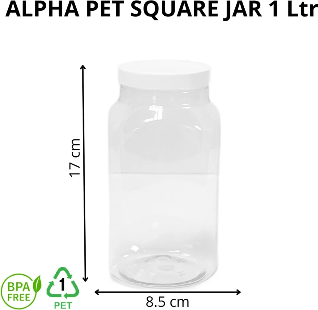 Alpha Plastic Pot 1000ml 07010002C - 5 Stuks - Voedselveilig