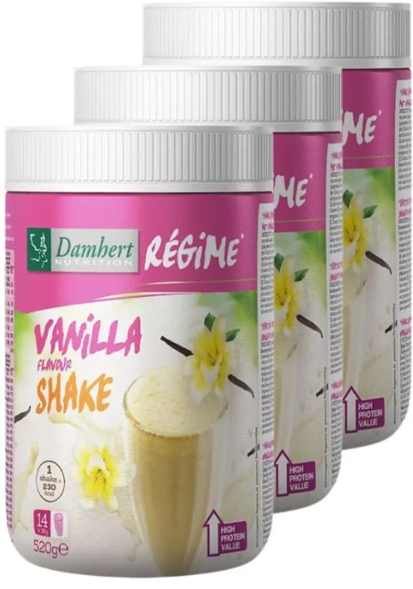 Damhert Régime Maaltijdshake Vanille 3x520g
