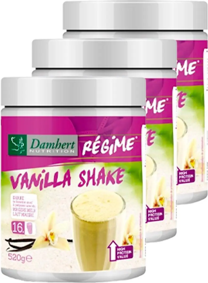 Damhert Régime Maaltijdshake Vanille 3x520g