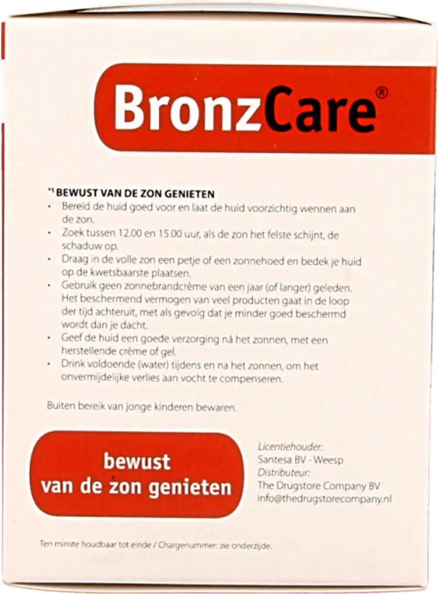 Bronzcare Anti Zonne-irritatie 105 Capsules