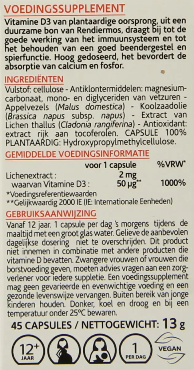 Arkopharma Vitamine D3 Vegan 45 Capsules