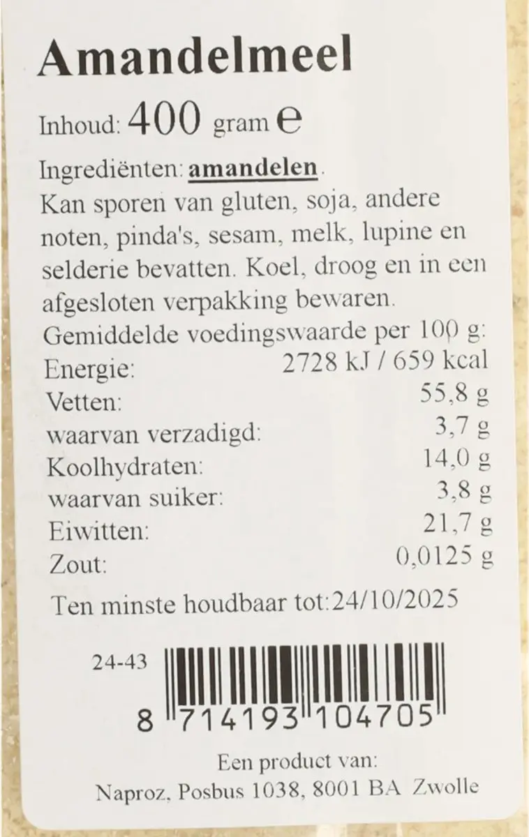 Boerjan Amandelmeel 400g