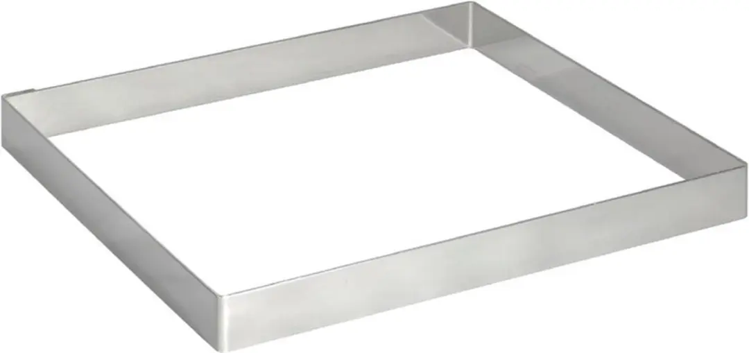 DeBuyer Vierkante RVS Pan 20x2cm