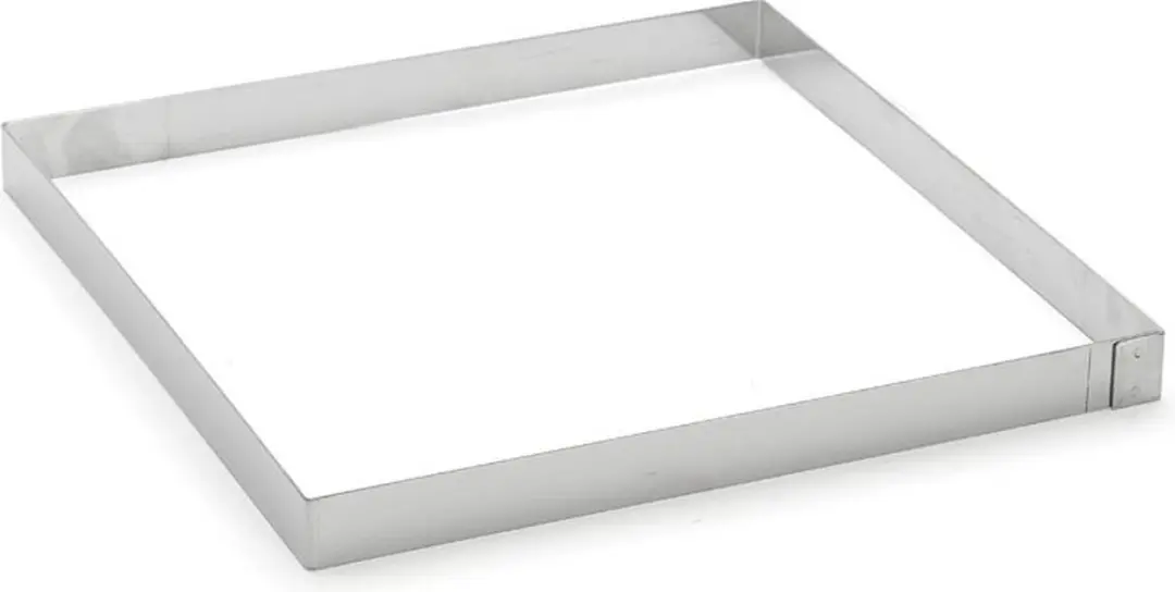 DeBuyer Vierkante RVS Pan 20x2cm