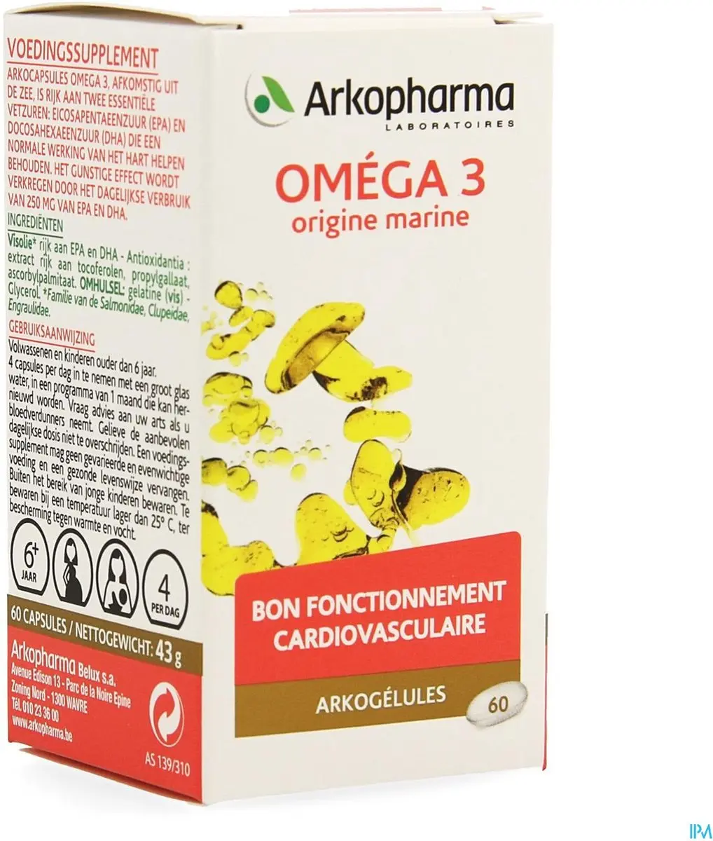 Arkopharma Arkocaps Omega 3 60 Capsules