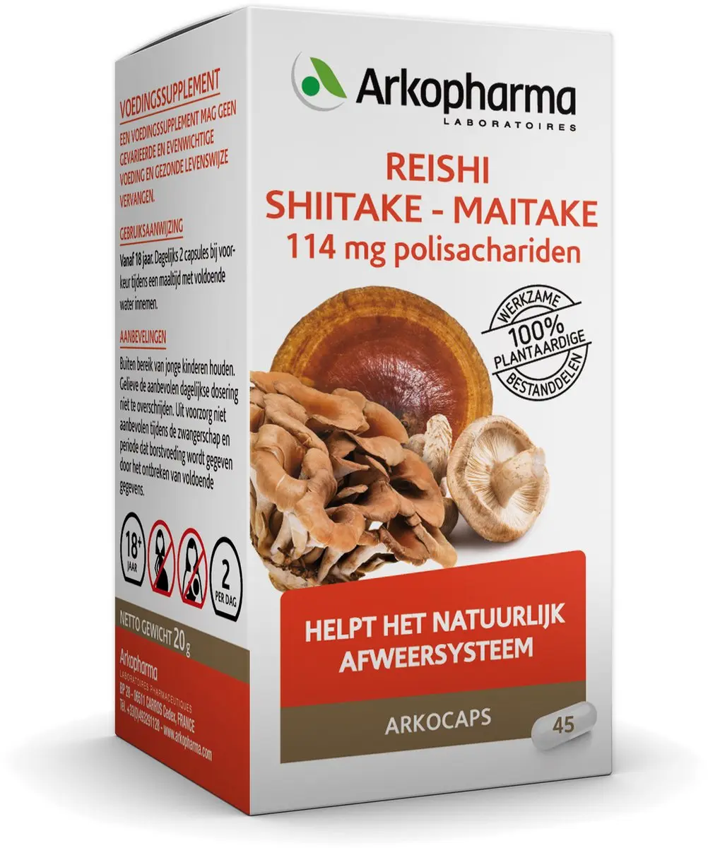 Arkopharma Reishi Shiitake Maitake 45 Capsules