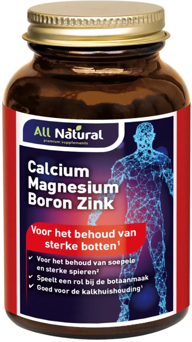 All Natural Calcium Magnesium Boron Zink 90 Tabletten