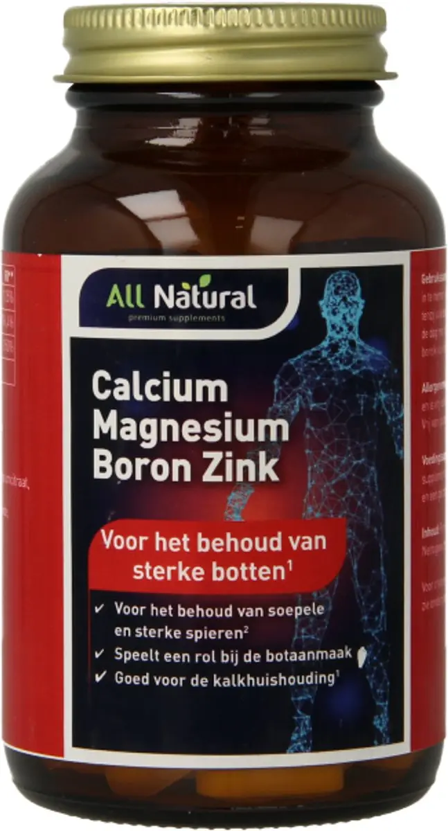 All Natural Calcium Magnesium Boron Zink 90 Tabletten