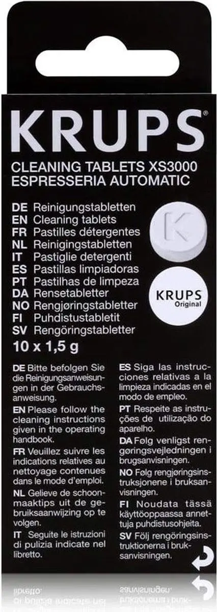 Krups XS3000 Reinigingstabletten - 20 Stuks (2x10)