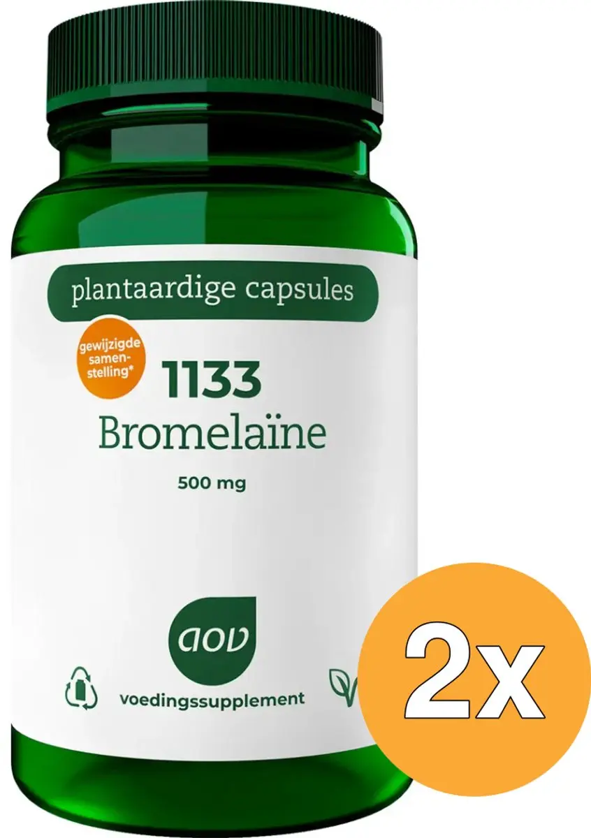 AOV Bromelaïne 60 Vegacapsules - 2x30