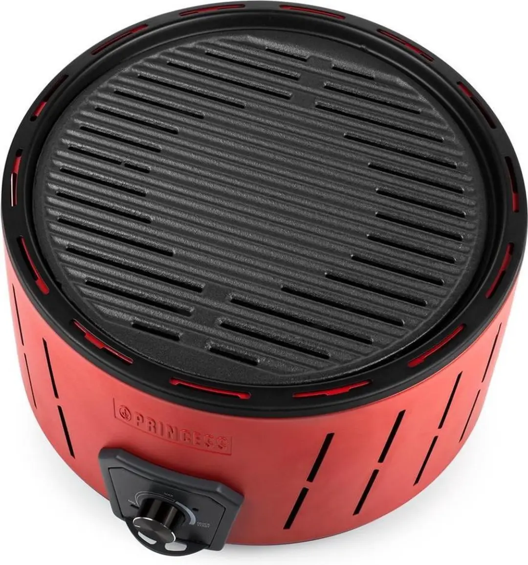 Princess 105010 Albufeira Kolenbarbecue - 29,5cm - 4 Burgers - Rood/Zwart