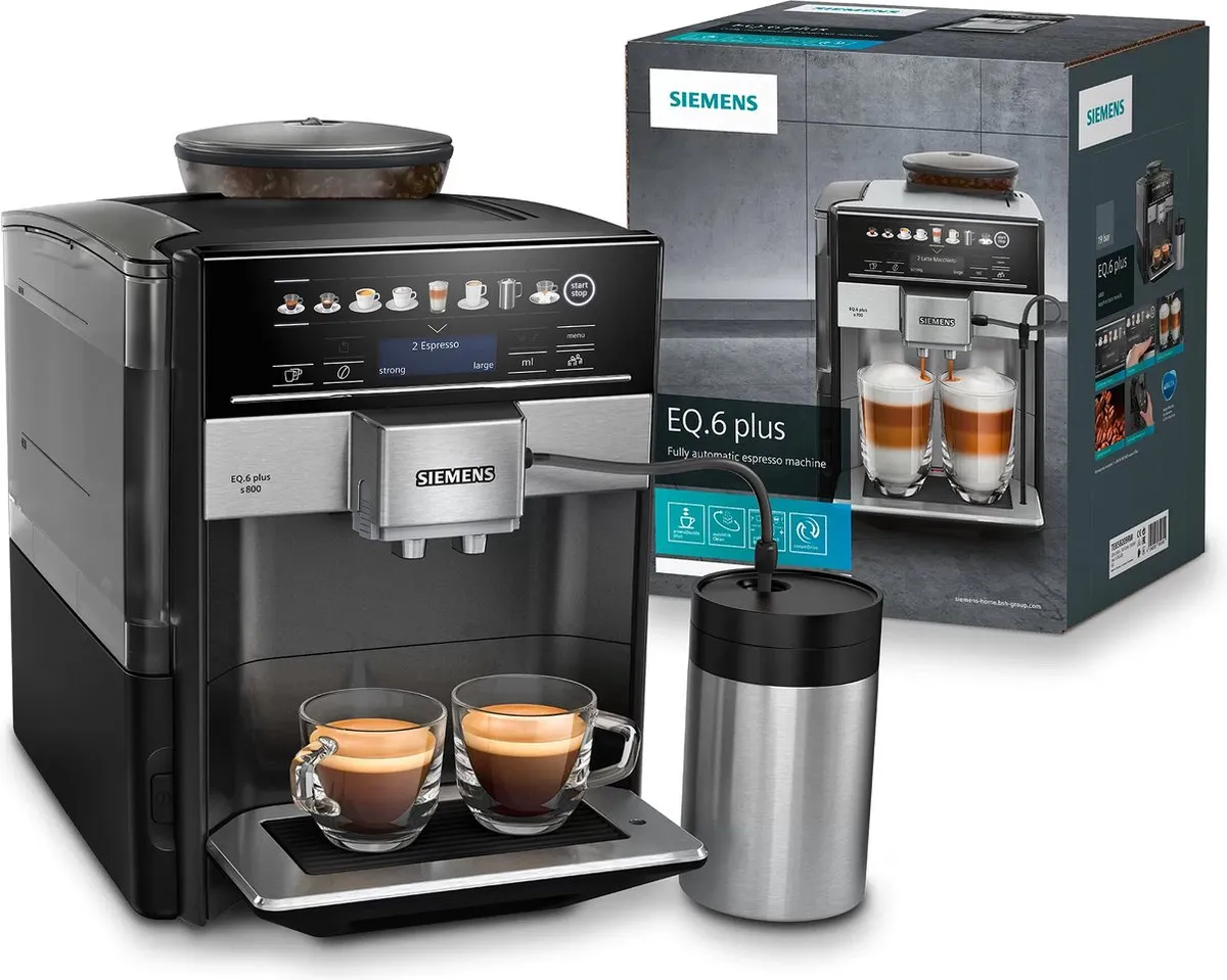 Siemens EQ.6 Plus S800 TE658209RW Espressomachine - Zwart