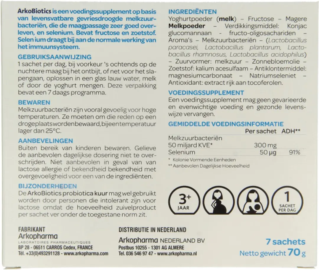 Arkopharma ArkoBiotics Kuur 7 Sachets