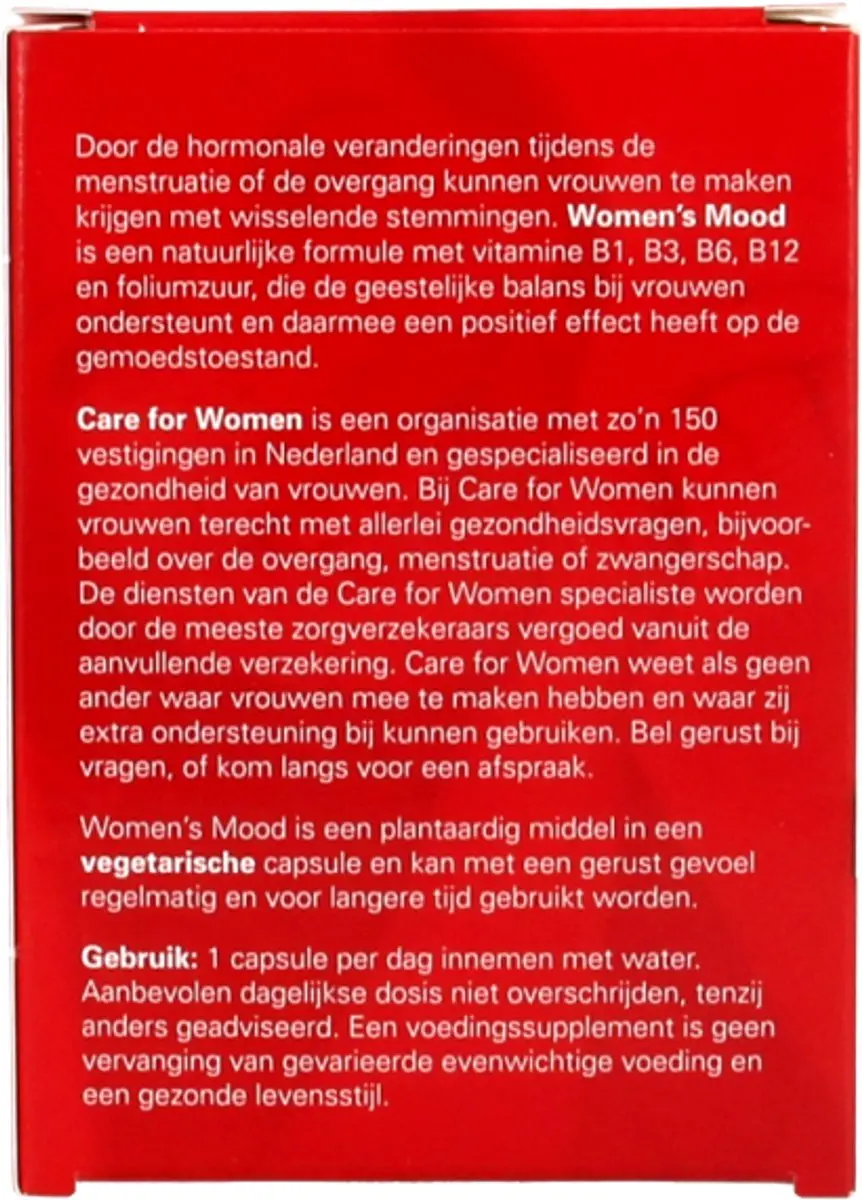 Care For Women Mood Voedingssupplement - 30 Capsules