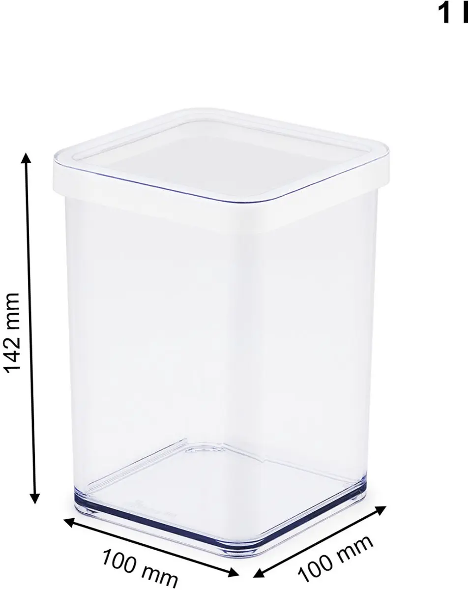 Rotho Loft Voedselbewaardozen Set 10 Stuks - 2x2.1L/1x1L/2x0.5L - Zwart