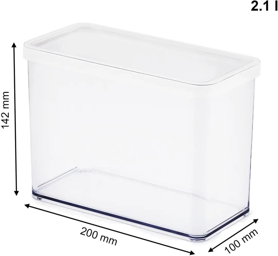 Rotho Loft Voedselbewaardozen Set 10 Stuks - 2x2.1L/1x1L/2x0.5L - Zwart