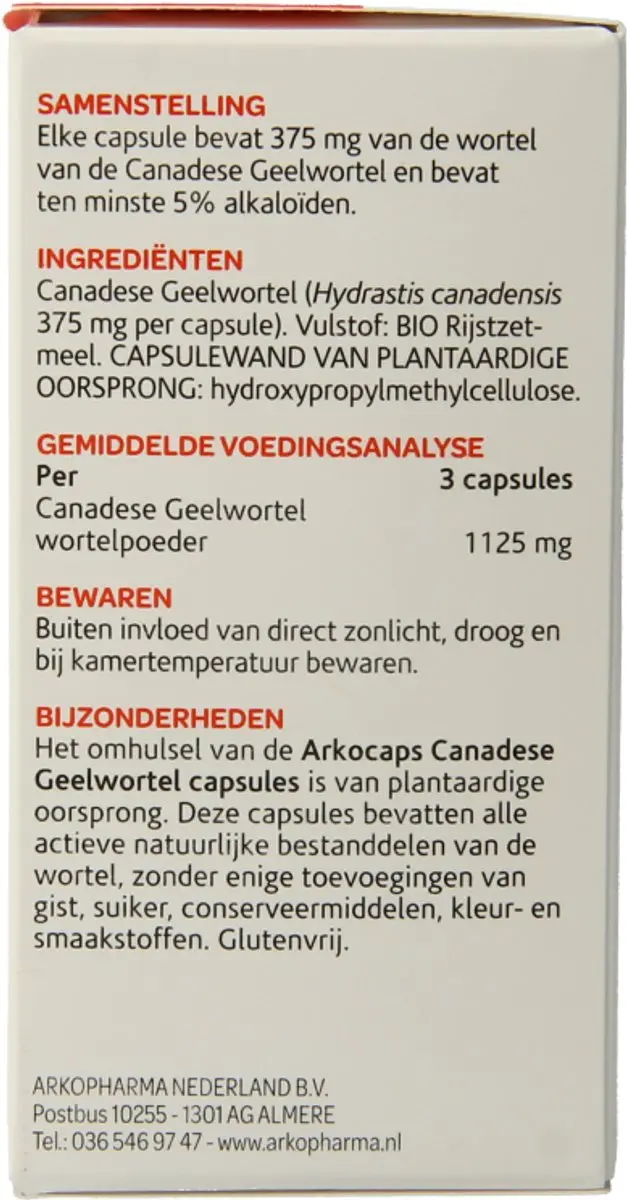 Arkopharma Arkocaps Canadese Geelwortel 45g