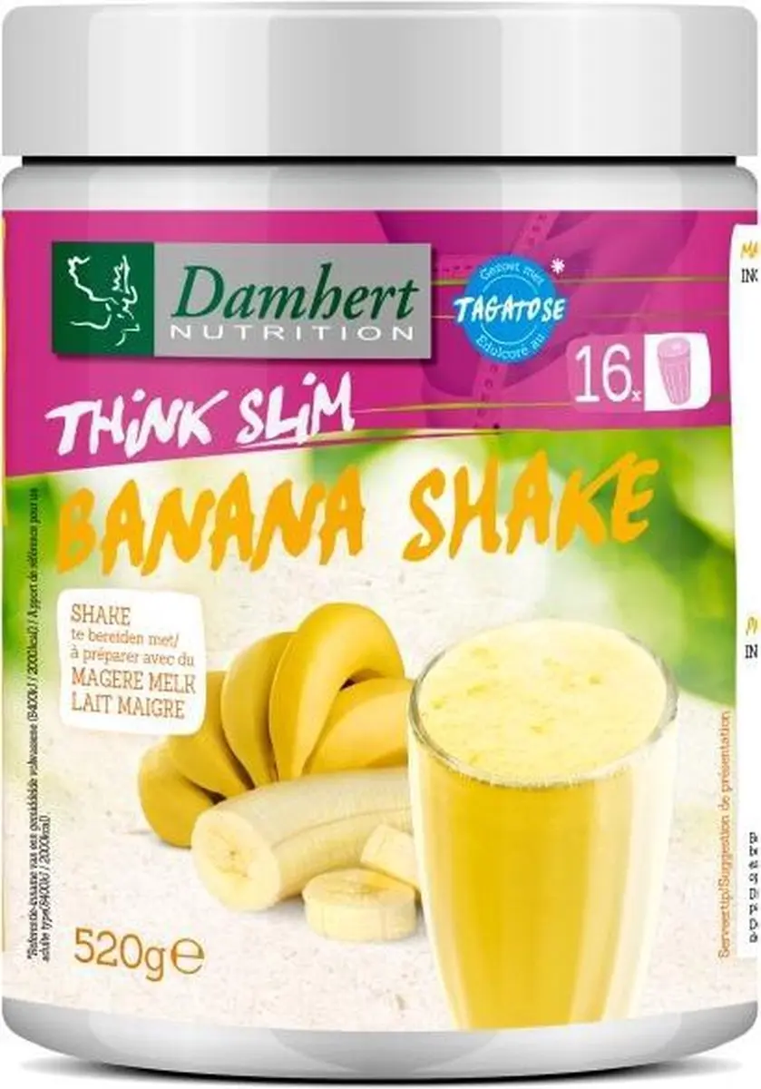 Damhert Think Slim Maaltijdshake Banaan 520g