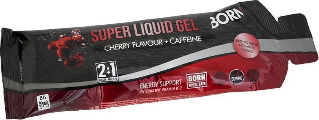 Born Super Liquid Energy Gel Cherry + Caffeine 55ml