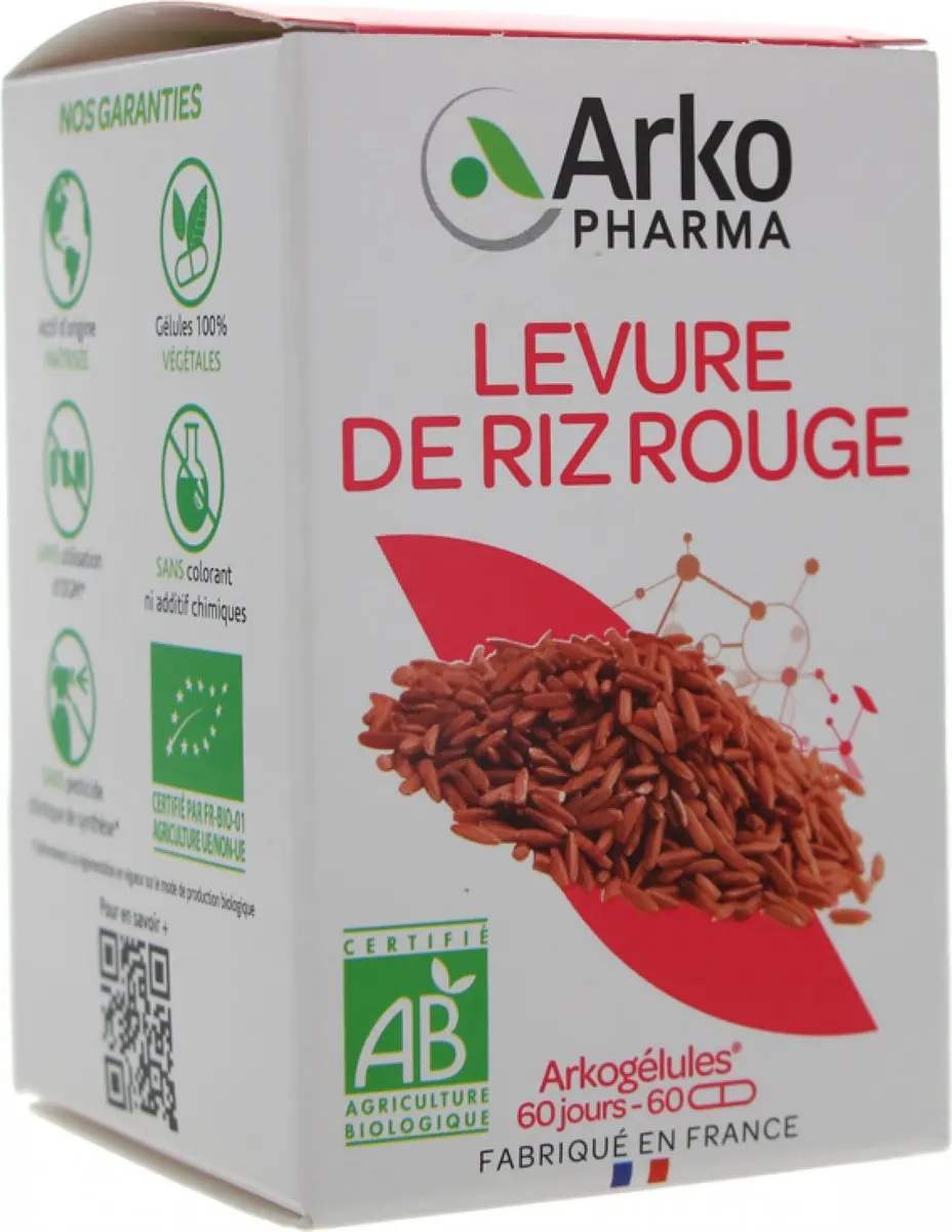 Arkopharma Arkogélules Levure de Riz Rouge Bio 60 Capsules
