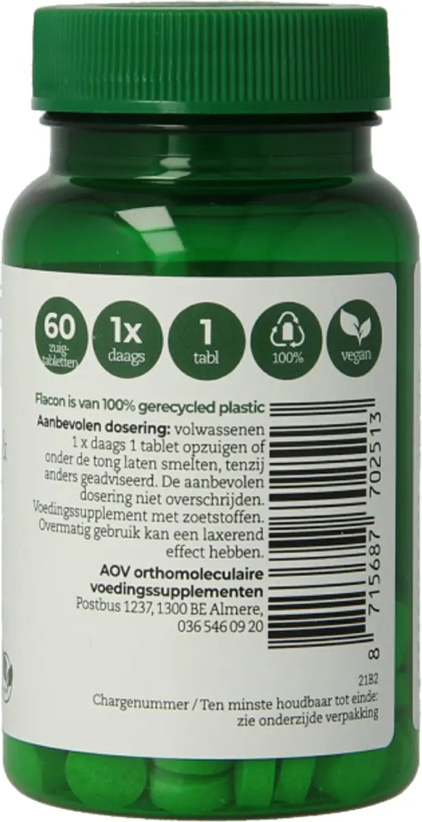 AOV Dibencozide & Foliumzuur 60 Zuigtabletten
