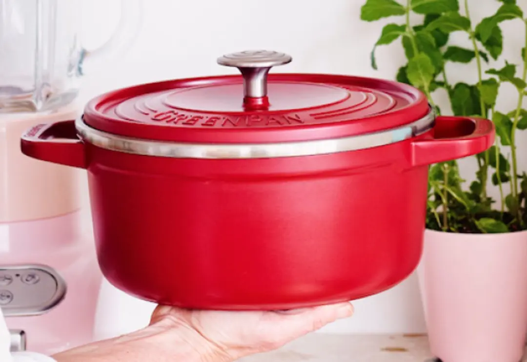 GreenPan Featherweights Stoofpan 22cm - 3,3L - Rood - 2 Stuks