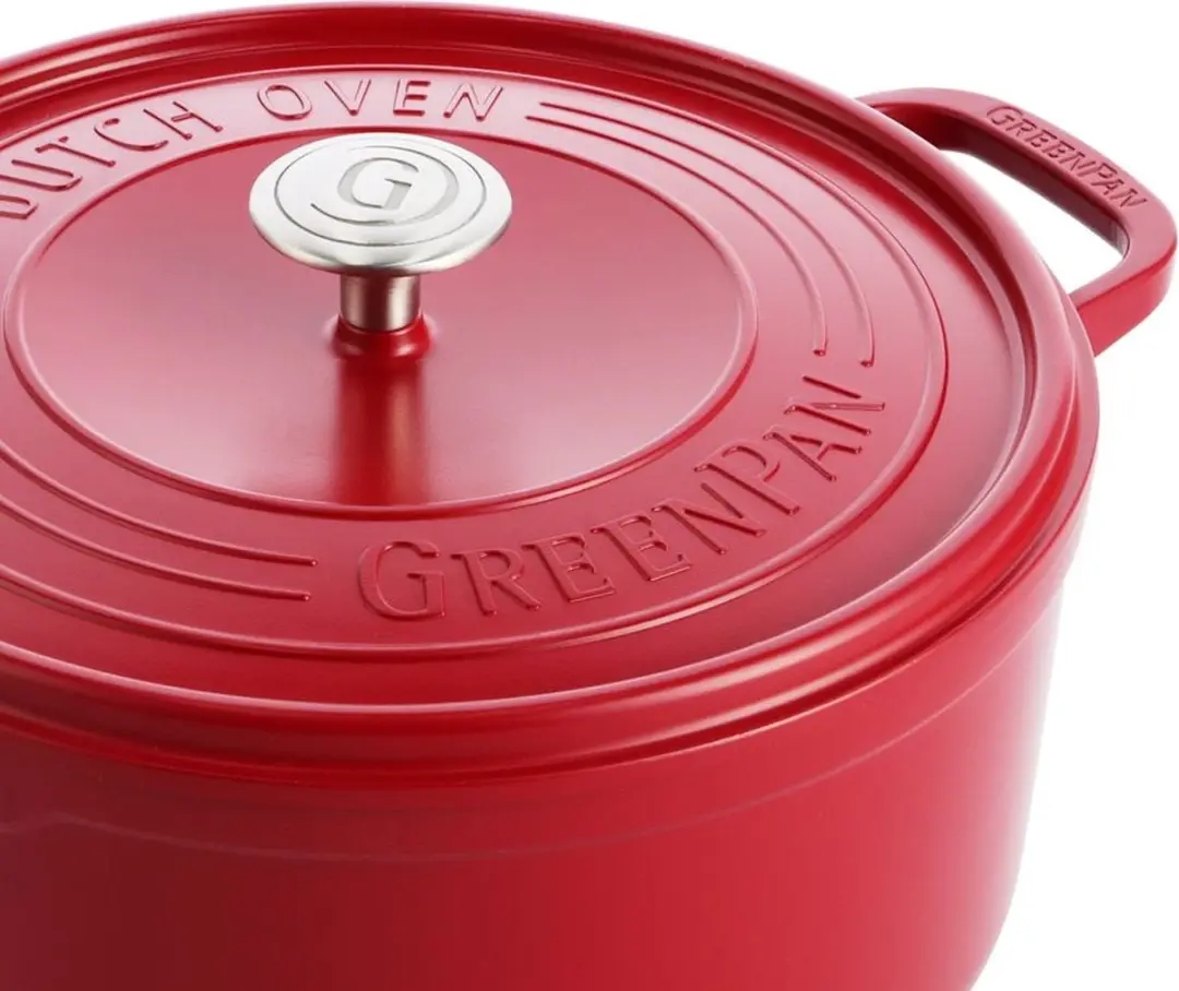 GreenPan Featherweights Stoofpan 22cm - 3,3L - Rood - 2 Stuks - afbeelding 6 van 6