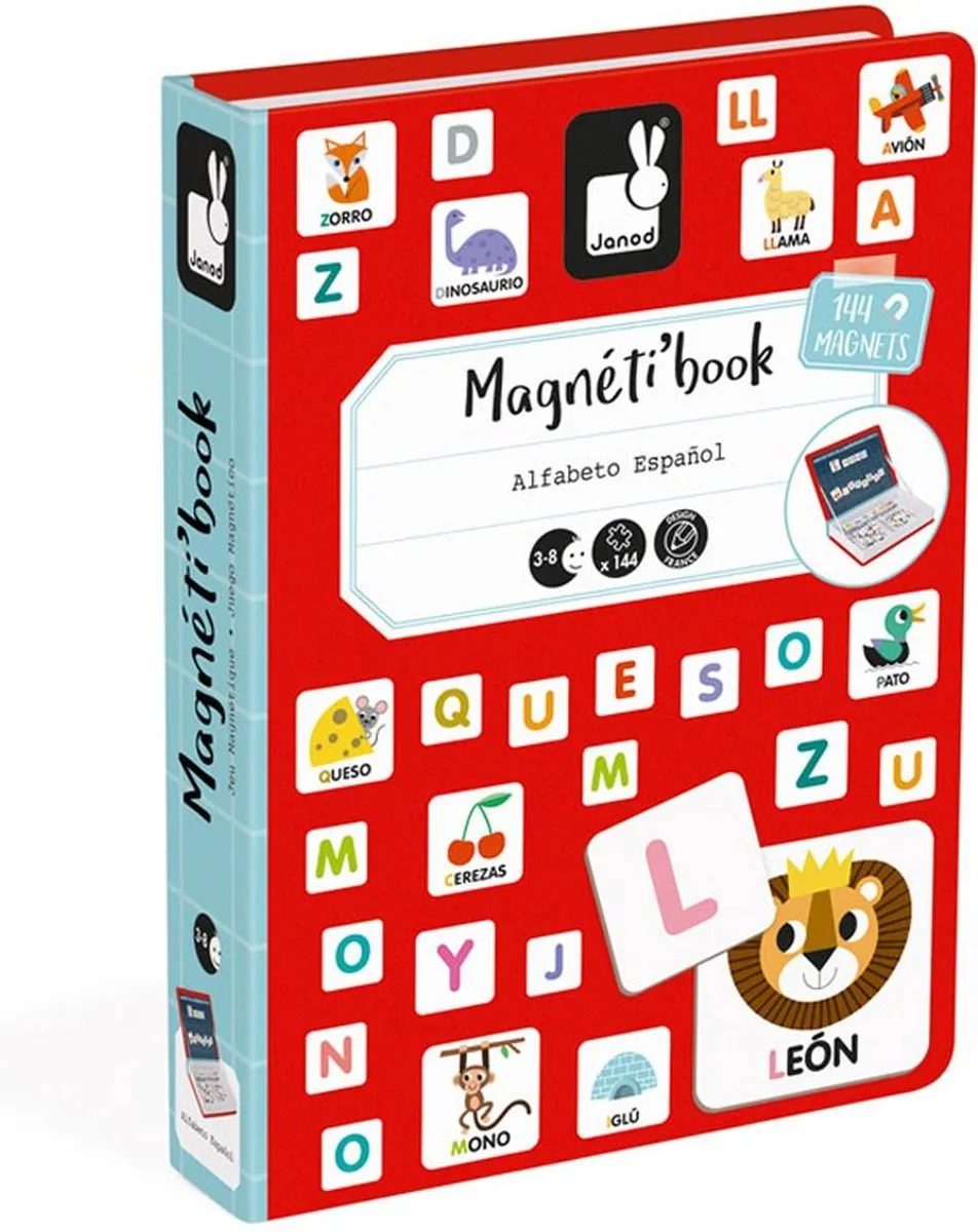 Janod Magnetibook Alfabet Spaans J02714 - Speelset 144 Magneten