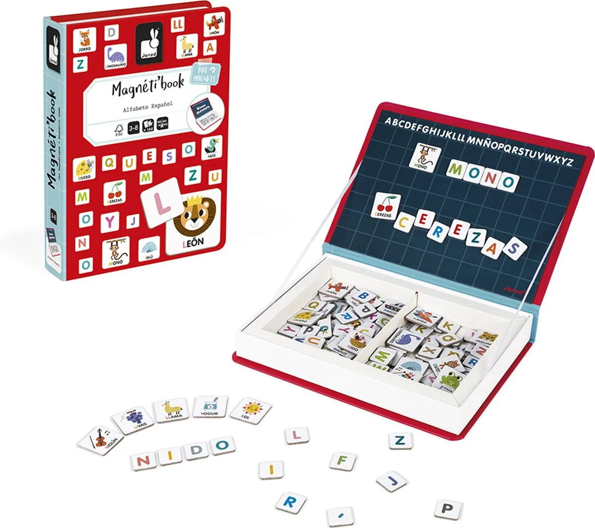 Janod Magnetibook Alfabet Spaans J02714 - Speelset 144 Magneten