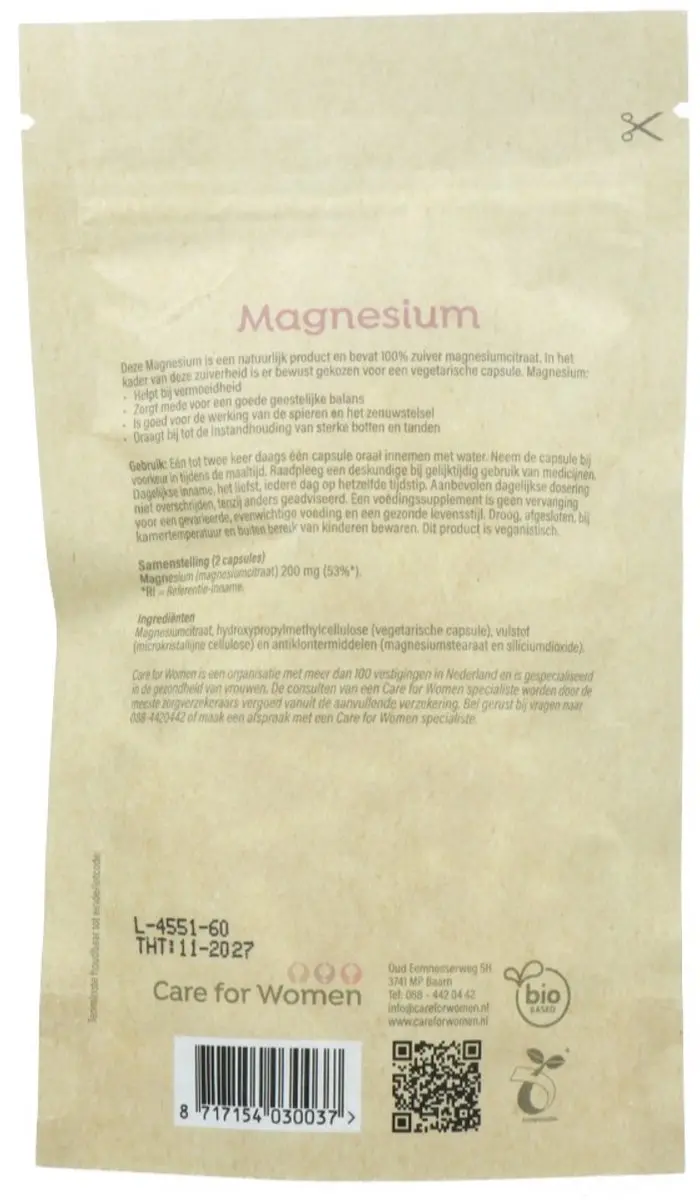 Care For Women Magnesium 60 Capsules