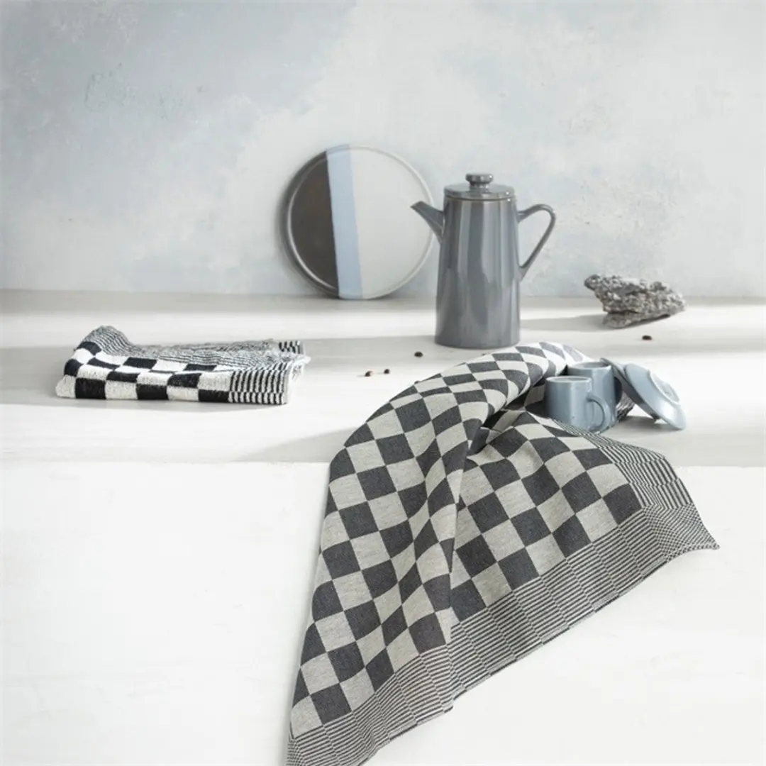 DDDDD Keukendoek Barbeque Zwart - 6 Stuks 50x55cm