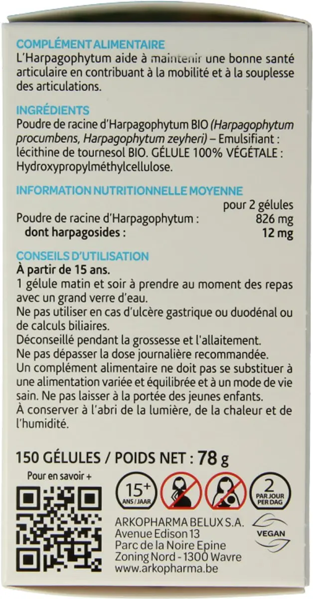 Arkopharma Arkocaps Duivelsklauw 150 Capsules - 150mg