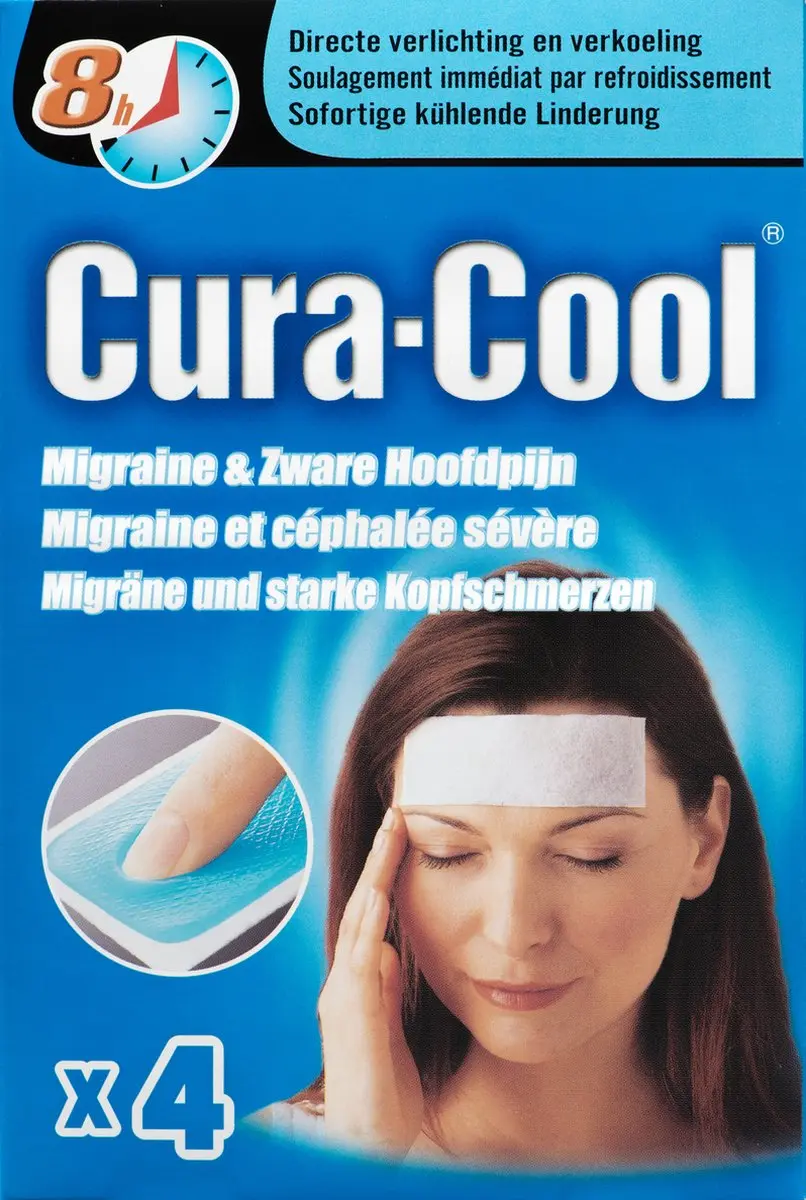 Cura Cool Migraine Pleister - 4 Stuks