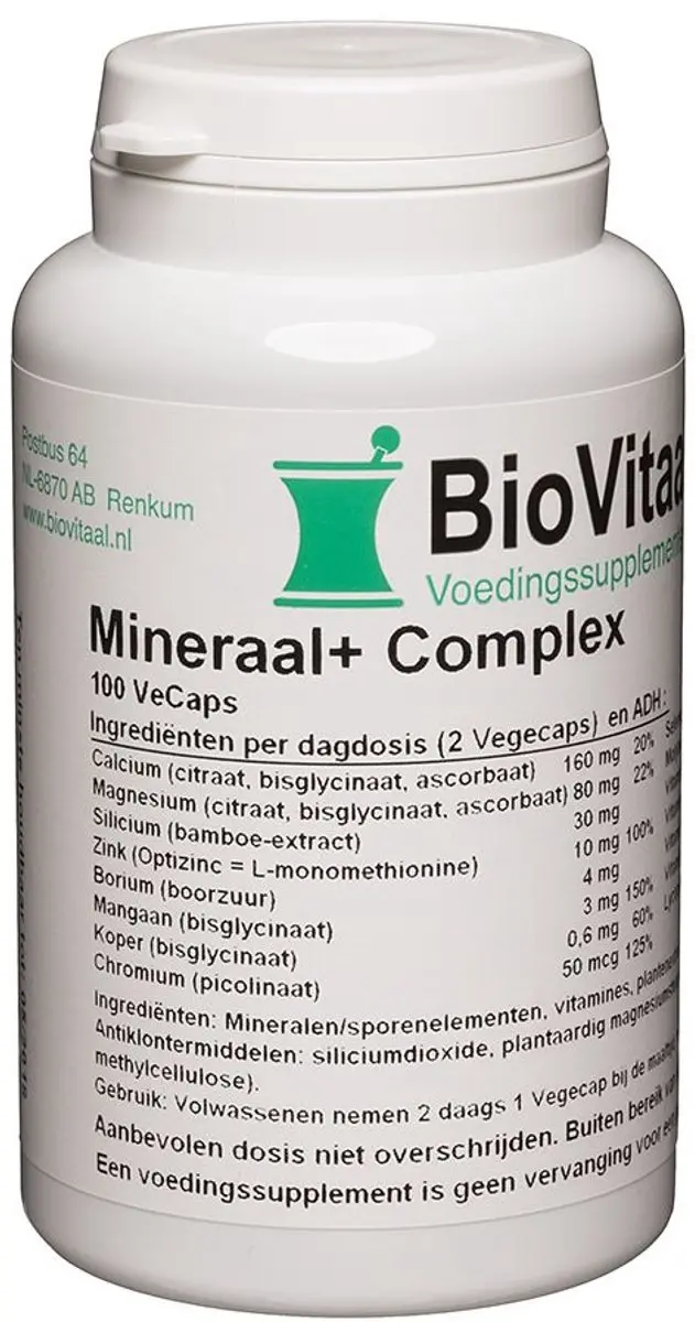 Biovitaal Mineraal Plus Comp 100mg