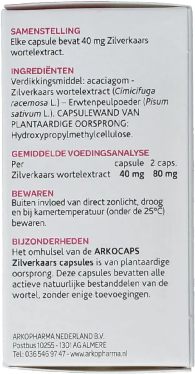 Arkopharma Zilverkaars 60 Capsules - 60mg